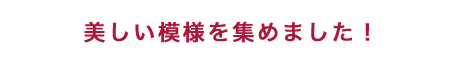 美しい模様を集めました！